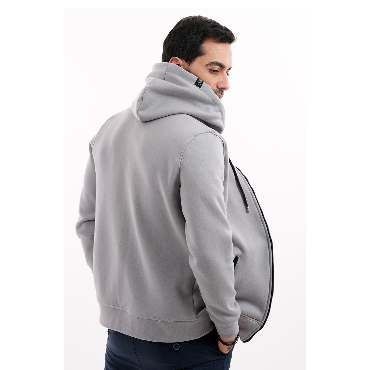 Gilet à Capuche Gris Métalique – Image 5